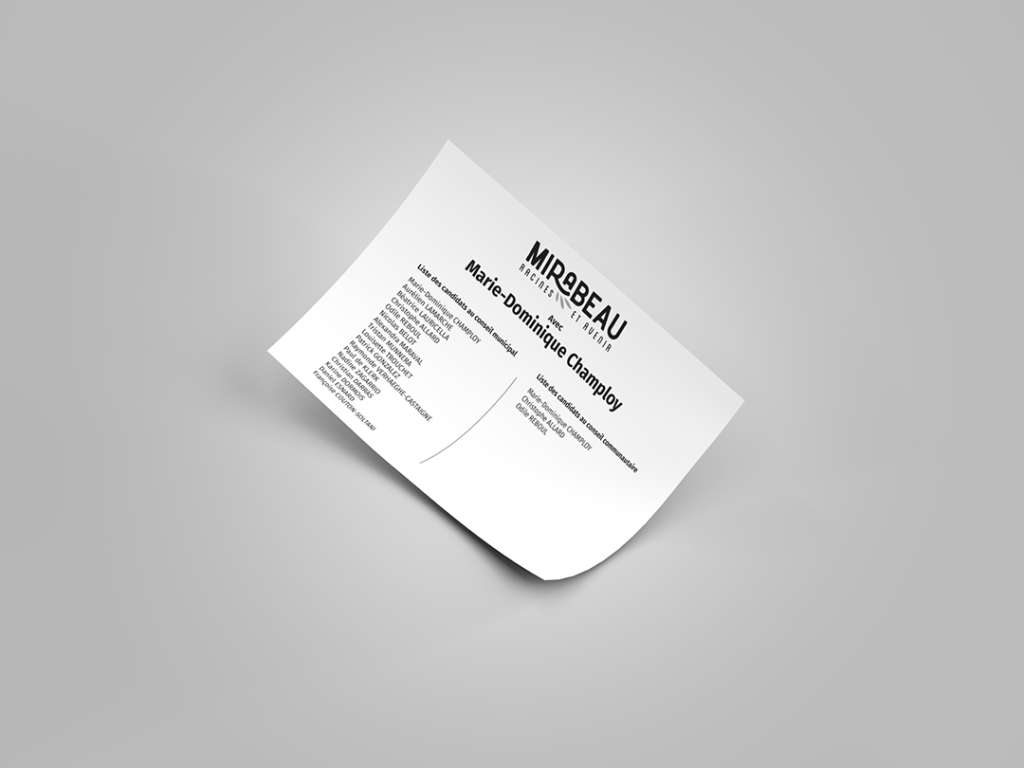 Bulletin de vote Mirabeau